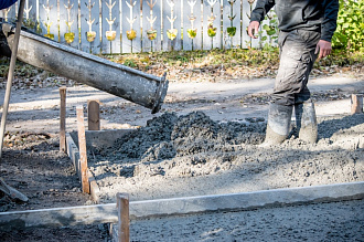 бетон из миксера